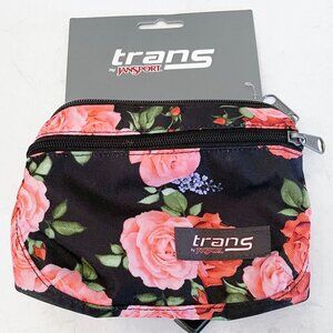 NEW Jansport Trans Rosy Roses Belt Bag Hip Waist Pack NWT Fanny 2 Zipper Pockets
